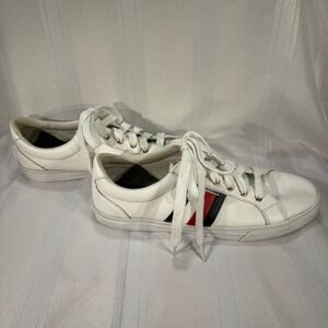 Tommy Hilfiger White Leather Low Top Sneakers‎ Mens 10 (Womens 11.5)